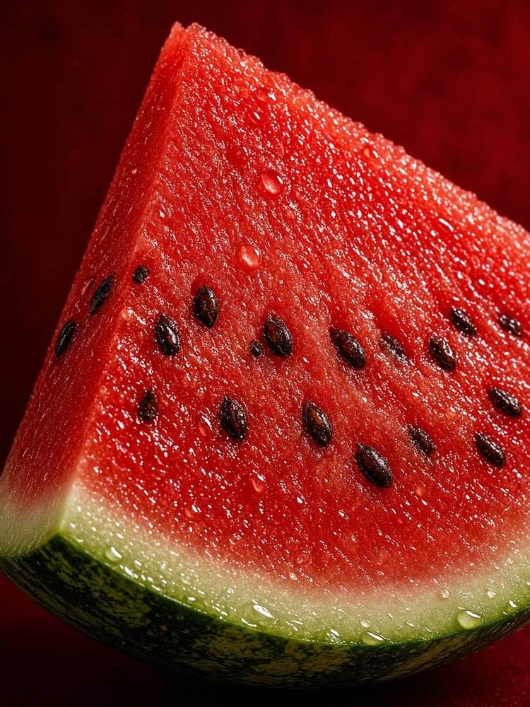 A cut watermelon wedge